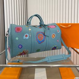 Men's Designer Duffel Bags x YK Keepall 50cm Practical bag Embossing Designer Genuine leather outdoor Travel Bag Spring/Summer Limited Edition Unisex handbags