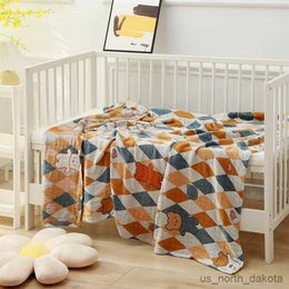 Blankets Children Blankets Cotton Gauze Animal Pattern Infant Throw Swaddle Wrap For Home Travel Children Bed Blanket R230617