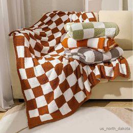 Blankets Knitted Ball Woolen Blanket Sofa Super Cozy Throw Blankets For Office Siesta Air-conditioner Bedspread Bedding R230617