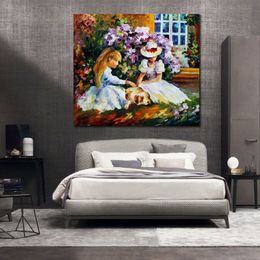 City Rhythms Wall Art on Canvas Three Friends Handcrafted Contemporary Painting for Entryway