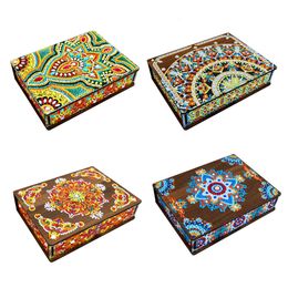 Jewellery Boxes DIY diamond painting Jewellery box wooden box Mosaic Embroidery Cross Stitch kits Ring Jewellery Storage box for girlfriend gifts 230616