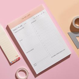 Simple Daily Plan modern notepad with Board Clip for Planning, Scheduling, and Memo Taking - Ideal for College Students and Drafts