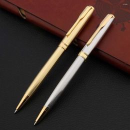 High Quality Brand Metal Ballpoint Pen Classic Silver Golden BALL Accessories Stationery Office Supplies Ink Pens