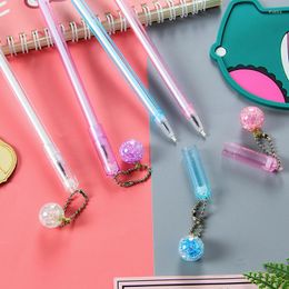 Wishing Bottle Pendant Pen Cute Crystal Gel High Value Stationery Student Prize Gift Pen. Random Colour