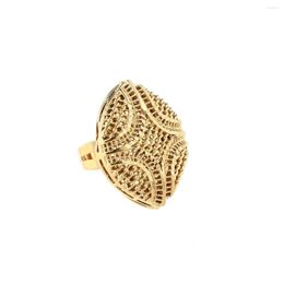 Wedding Rings Adjustable Gold Plated Exaggerated Ethiopian African Women