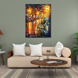 Contemporary Canvas Art Living Room Decor Thoughts Hand Painted Oil Painting Landscape Vibrant