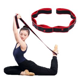 Resistance Bands 8 Segments Yoga Pull Strap Belt Latin Dance Training Latex Polyester Elasticity Gym Pilates Fitness Exercise 230617