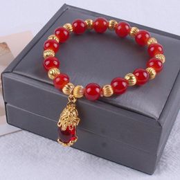 Charm Bracelets Feng Shui Pixiu Natural Stone Beads Bracelet Unisex Animal Crystal Wristband Bring Good Luck And Wealth Lucky Jewellery