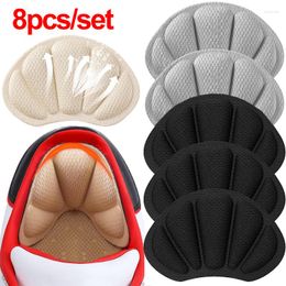Women Socks 2/4/8pcs Fan-shaped Sports Shoes Pads 4D Sponge Soft Heel Insole Anti Friction Adjustable Size Insert Foot Care Shoe Accessories