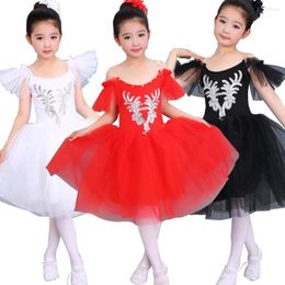 Stage Wear Girls Ballet Ballroom Dancing Dress Swan Lake Party Costumes Kids Leotard Dancewear Outfits Romantic Tutu