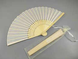 Top Personalized Print Engrave Wedding Favor Silk Fan Customized Name Cloth Hand Fan Gift Simple