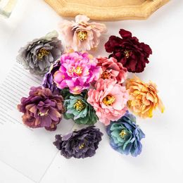 Dried Flowers 100PC Artificial for Wedding Home Party Decoration DIY Candy Box Corsage Wreath Fall Fake Silk Peony Stamen