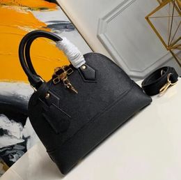 M44832 Fashion Black Embossed bag Women Shoulder Bags Chain Messenger Bag Leather Handbags Shell Wallet Purse Ladies Cosmetic Crossbody Bags Tote NEO ALMA bb
