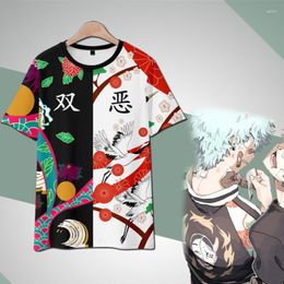 Men's T Shirts Tokyo Revengers Double Evil Cos Kawakita Houya Sa Ya Same Style T-Shirt Rebirth Way Loose Trend Short Sleeve Summer