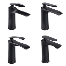 Bathroom Sink Faucets Black Chrome Water Basin Mixer And Cold Faucet Shower Single Handle Hole Tap Brass Base Kitchen Accessories