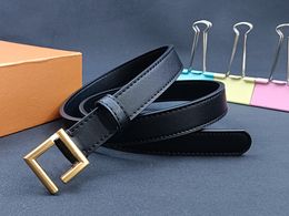 Mens Designer square edge Belts for women Genuine Leather ladies belt pin buckle casual strap wholesale letter belt 038