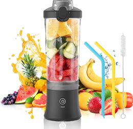 Juicers Portable Electric Juicer Fruit Mixers 600ML Blender with 4000mAh USB Rechargeable Smoothie Mini Multifunction Machine 230617