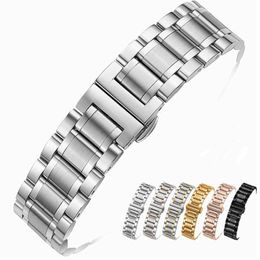 Watch Bands Watch Band Strap Stainless Steel 12/14/15/16/17/18/19/20/21/22/23/24mm Watch Bracelet for Quartz Watch Men 230616