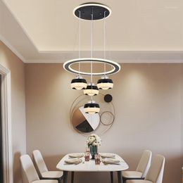 Chandeliers Dining Table Simple Modern Round Hanging Lamp LED Northern Europe Home Living Room Decor Chandelier AC 110 V 240