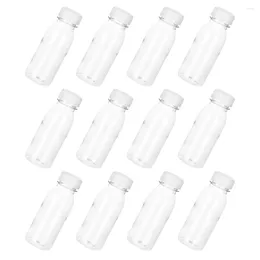 Bowls 12 Pcs Clear Water Juice Packaging Bottle Mini Bottles Milk Tea Plastic Beverage Packing Container The Pet Thicken Travel Glass