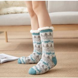 Socks Hosiery Christmas socks women Autumn Winter Mid-Calf Room Home Sleep Slippers Foot Sock Fleece Thick warm floor tube Socks happy socks 230616