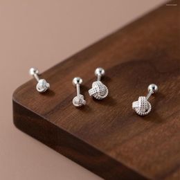 Stud Earrings La Monada Womens Silver 925 Ear Piercing Hairball For Women Girl Screw Nut