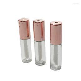 Storage Bottles 1.2ML 100pcs/lot Rose Gold Lip Gloss Tube DIY Elegant Liquid Lipstick Container Empty Plastic Round Lipgloss Bottle
