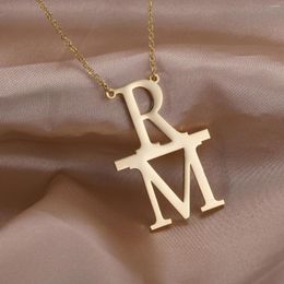 Pendant Necklaces A-Z Upper And Lower Letter Necklace Stainless Steel Unique Style Ladies Accessories For Relatives Friends Lovers
