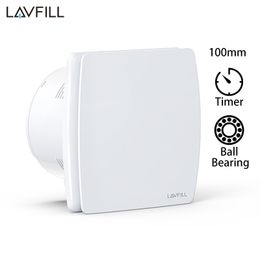 Other Home Garden 220V Duct 4" 100MM 100 mm Ball Bearing Motor Decorative Fan Bathroom Air Ventilation Extractor With Timer 230616
