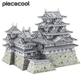 3D Puzzles Piececool Model Building Kits Himeji-jo Castle Puzzle 3D Metal DIY Toys for Kids Brain Teaser Gifts 230616