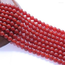 Beads Natural Red Agat Gem Stone Carnelian Round Loose 6-12MM Onyx Fit DIY Necklace For Jewelry Making
