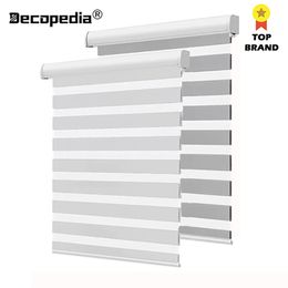 Blinds Decopedia Cordless Zebra Window Manual Battery Motorized Roller Day and Night for Sliding Doors Customized 230616