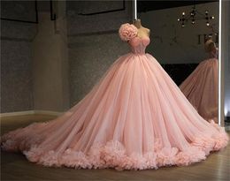 Charming Ruffles princess Quinceanera Dresses Pink Pleats Spaghetti corset Puffy prom Sweet 16 Dresses Vestidos De 15 Anos