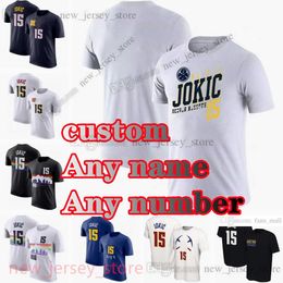 2023 Custom 15 Jokic 27 Jamal Murray Digital Print Basketball Short Sleeve Jersey Jeff Green Ish Smith Zeke Nni Vlatko Cancar Peyton Watson