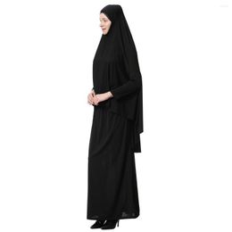 Ethnic Clothing Ramadan Prayer Garment Female Full Covered Muslim Islamic Women Modest Batwing-sleeves Abaya With Hijab And Skirt Set