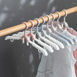 Hangers 5Pcs Retractable Folding Clothes Travel Portable Multifunctional Non-slip Storage Hanger Adjustable Display