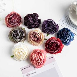 Dried Flowers 20/100PC Artificial Wedding Bouquet Christmas Decorative Wreaths Home Room Decor DIY Party Fake Silk Peony