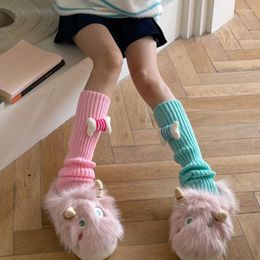 Women Socks 1pair Lolita Knee Kawaii Girls Y2k Boot Cuff Bone Knitted Foot Cover Cosplay Winter Autumn Thermal