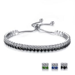 Black and White Diamond Bracelet Diamond Tennis Bracelets For Women Luxury Jewelry Gift Fashion Zircon Link Chain Bangles Two-Color Crystal Loose Diamond Bracelet