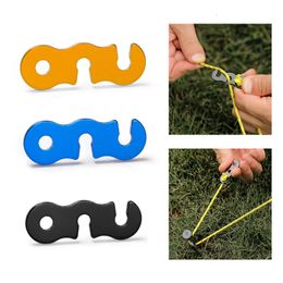 Outdoor Gadgets 1020Pcs Tent Rope Buckles Aluminium Alloy Camping Wind Stopper Wigwam Awning Adjustable Buckle 230617
