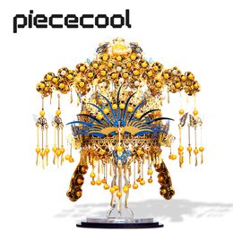 3D Puzzles Piececool Metal Puzzle Phoenix Coronet Model Building Kits Jigsaw Toy Christmas Birthday Gifts for Adults Kids 230616