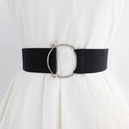 Belts Stylish Women Belt High Elasticity Elastic Tight Waist Anti-slip Metal Hoop Dress Clothes Matching