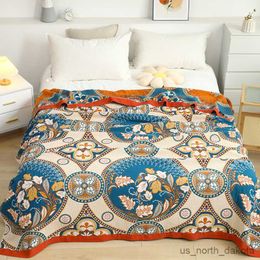 Blanket Double-sided Cotton Blanket Summer Bedspread on the Sofa 200*230 150*200 High Quality R230617