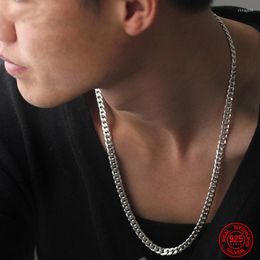 Chains 925 Sterling Silver 8MM Link Chain Necklace For Men Women Fashion Jewelry Party Gifts