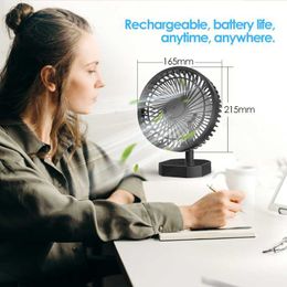 Electric Fans Desktop 1200mAh Type-C Rechargeable Portable Air Wireless Mini Speed Table Electric Home Office