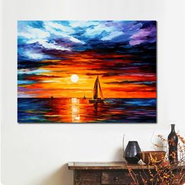 Modern Cityscapes Canvas Art Touch of Horizon Handcrafted Oil Paintings for Contemporary Home Decor