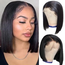 Bob Wig Human Hair Straight Lace Front Wigs Human Hair 150% Density Wigs for Women Glueless Wigs 10 Inch