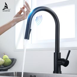 Bathroom Sink Faucets Smart Touch Kitchen Crane For Sensor Water Tap Mixer Rotate Faucet KH1005 230617
