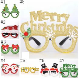 Christmas Glasses Santa Claus Xmas Tree Eyeglasses Photo Prop Party Decoration Supplies 40 Designs Optional Wholesale GG