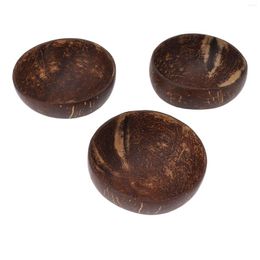 Bowls Coconut Bowl Set Leakage Proof Reusable Hand Polished Shell For Rice Dessert Salad Breakfast